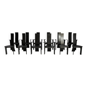 Set of 12 iris chairs by Vandenberghe Pauvers, 1990s