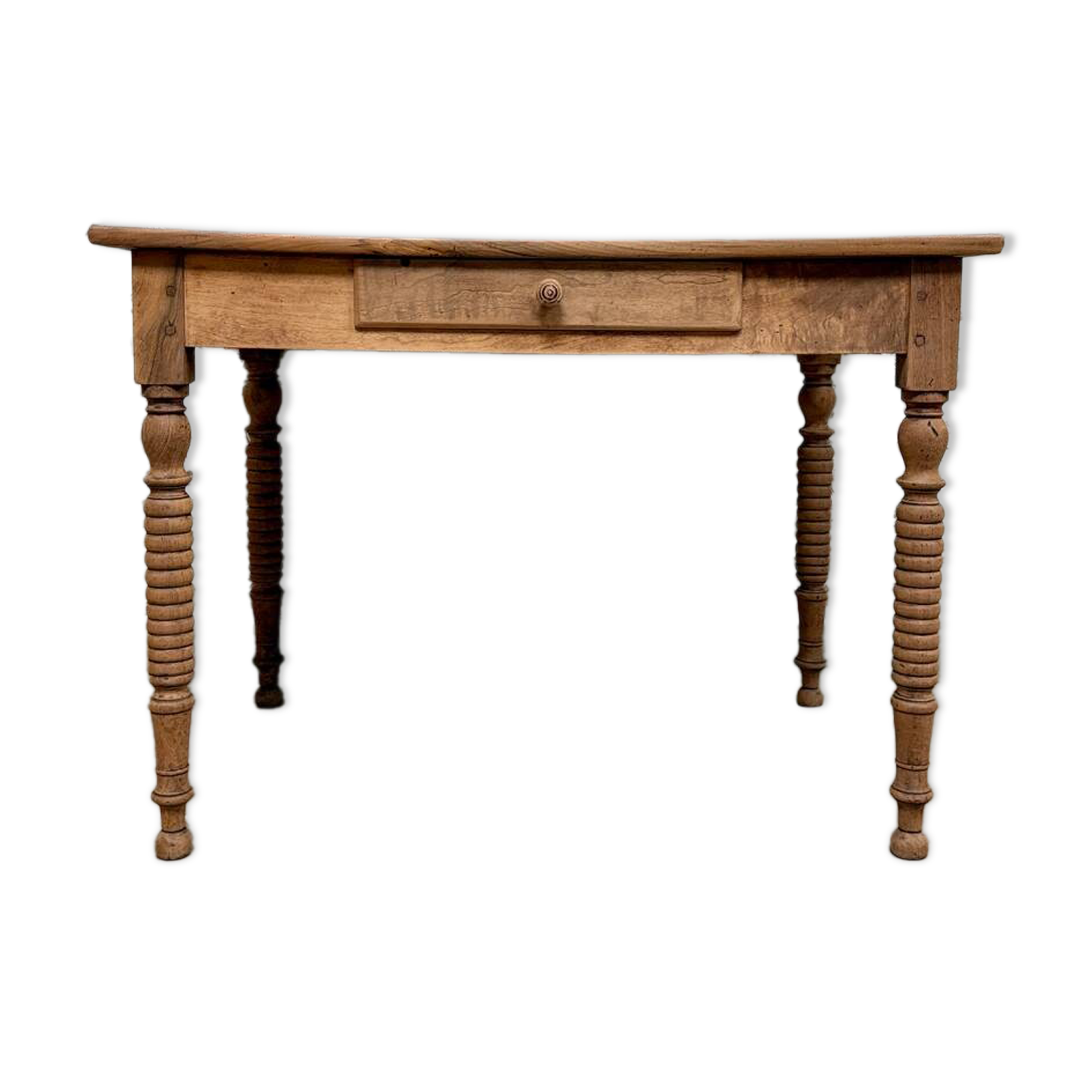 Antique table with turned legs (renovated)