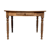 Antique table with turned legs (renovated)