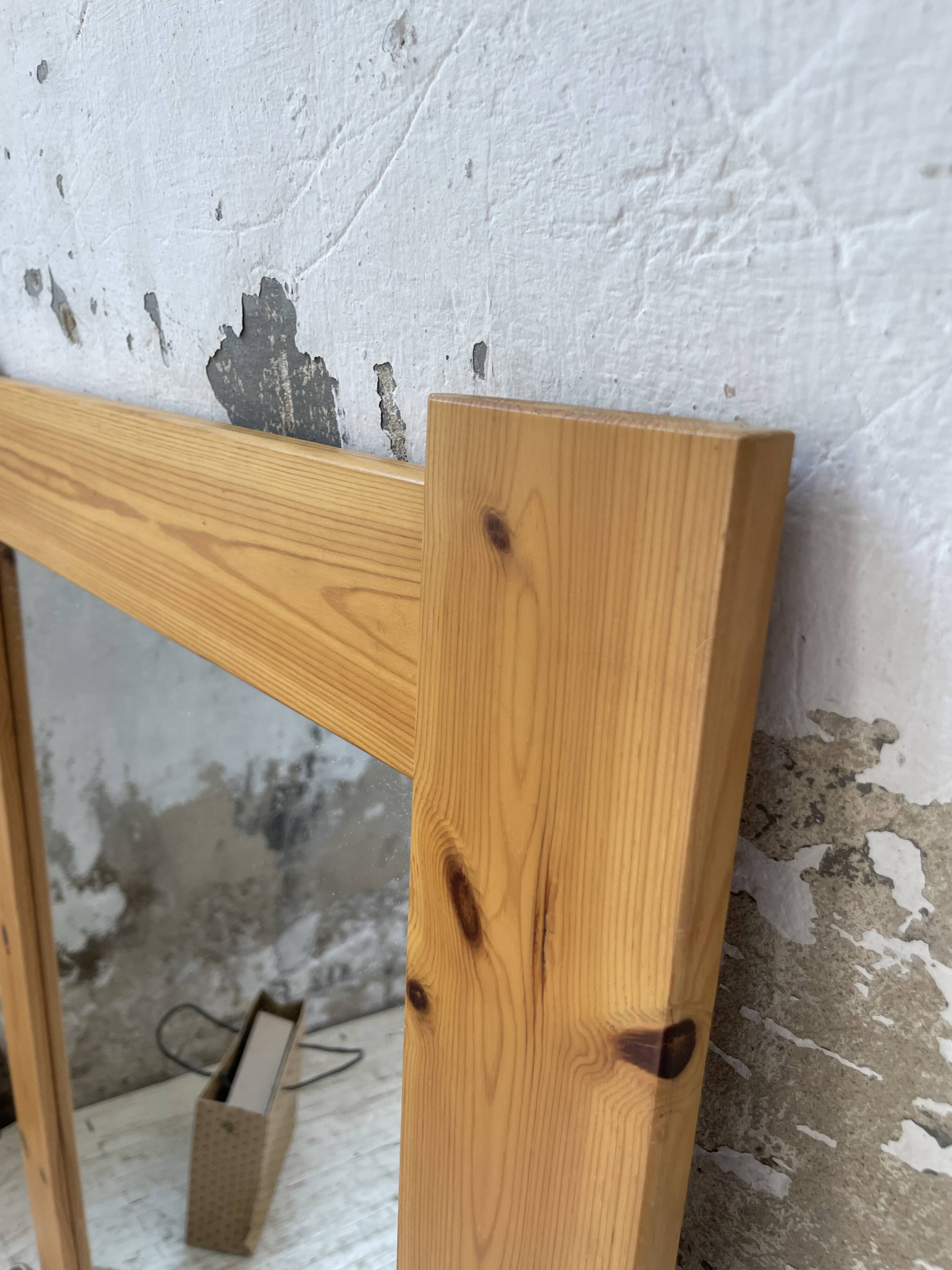 80s pine mirror