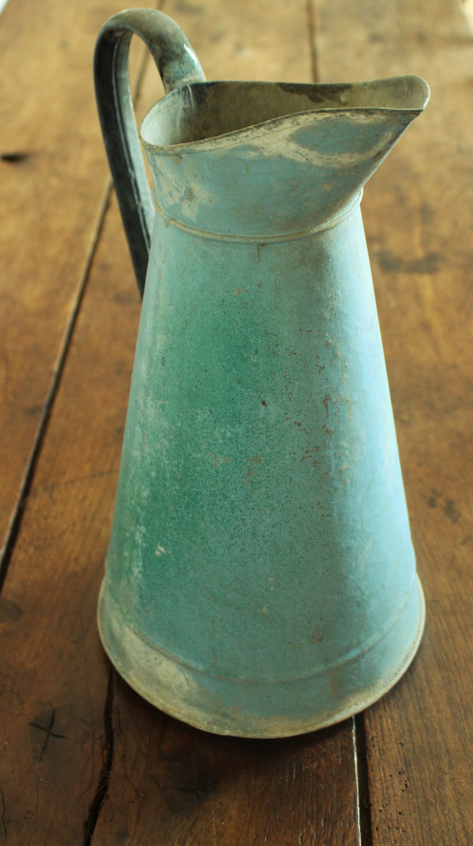 Broc en Zinc Patine green bleu