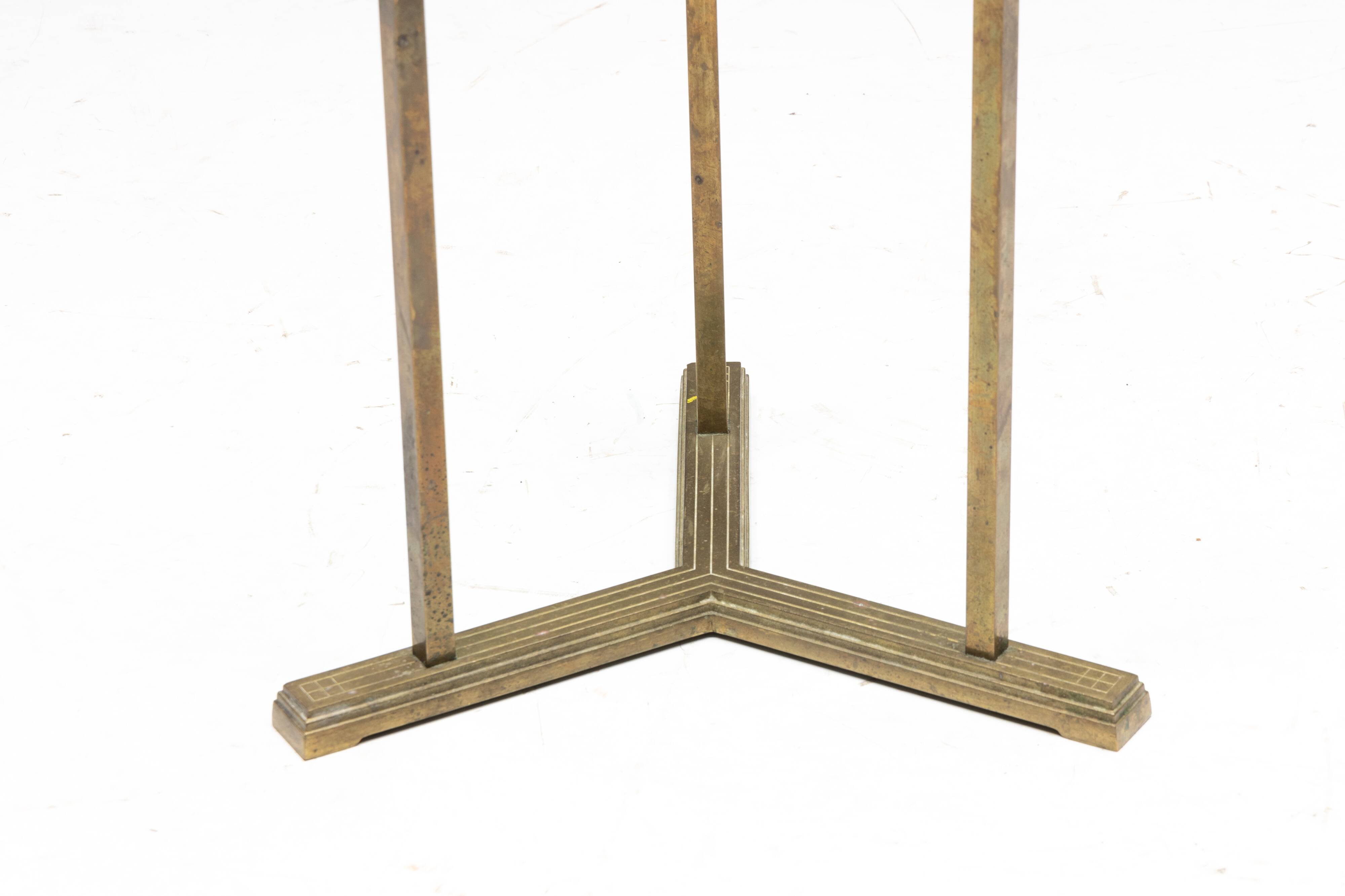 Side Table by Peter Ghyczy in Brass and Glass, Netherlands, 1970s