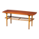 Teak and Oak Coffee Table with Rattan Shelf, Denmark, 1960s