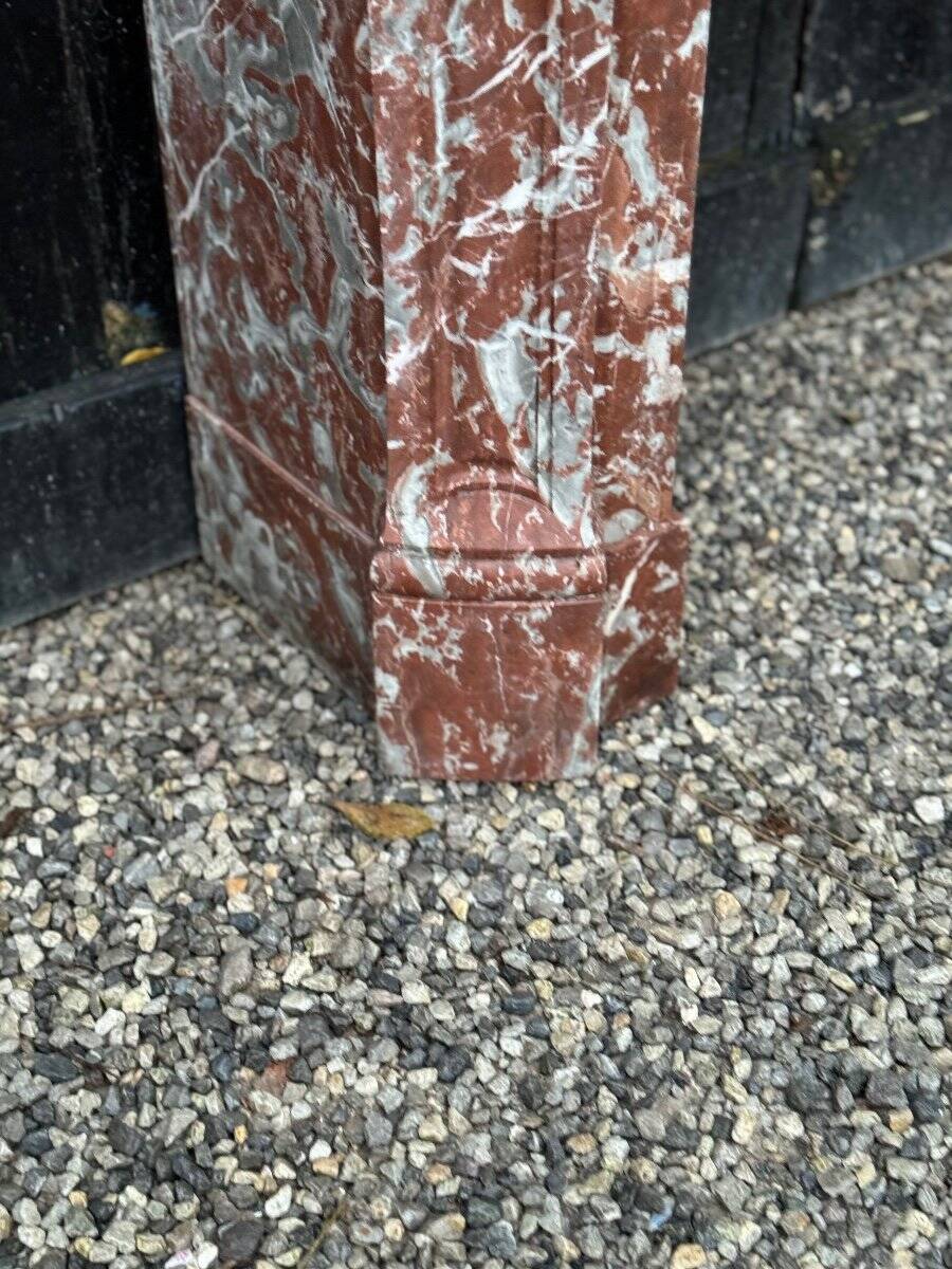 Louis XV style fireplace in Rance marble circa 1900