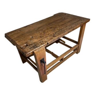 Restored vintage double worktable