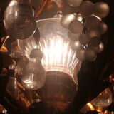 Murano fruit chandelier in crystal and gold metal