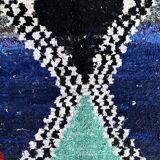 Colorful Boucherouite Berber rug - 133 x 188 cm