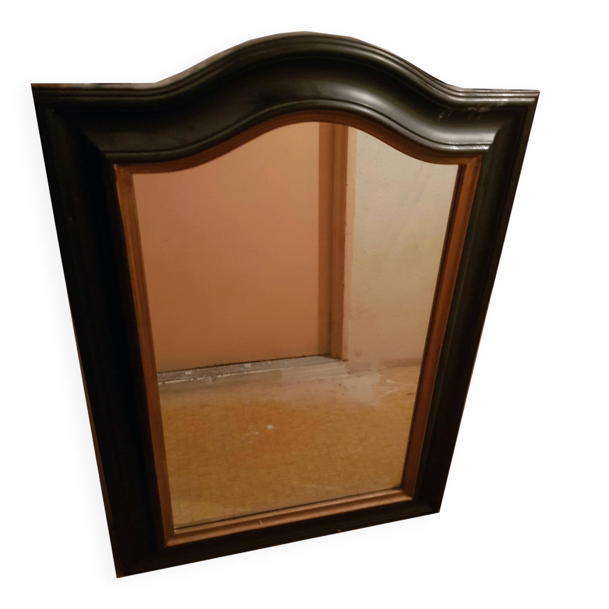 Black wooden mirror