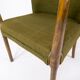 Armchair in birch and orginal dark green fabric of danish design from the 1950