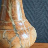 Vintage Table Lamp in Sculpted Alabaster – Base in Natural Stone