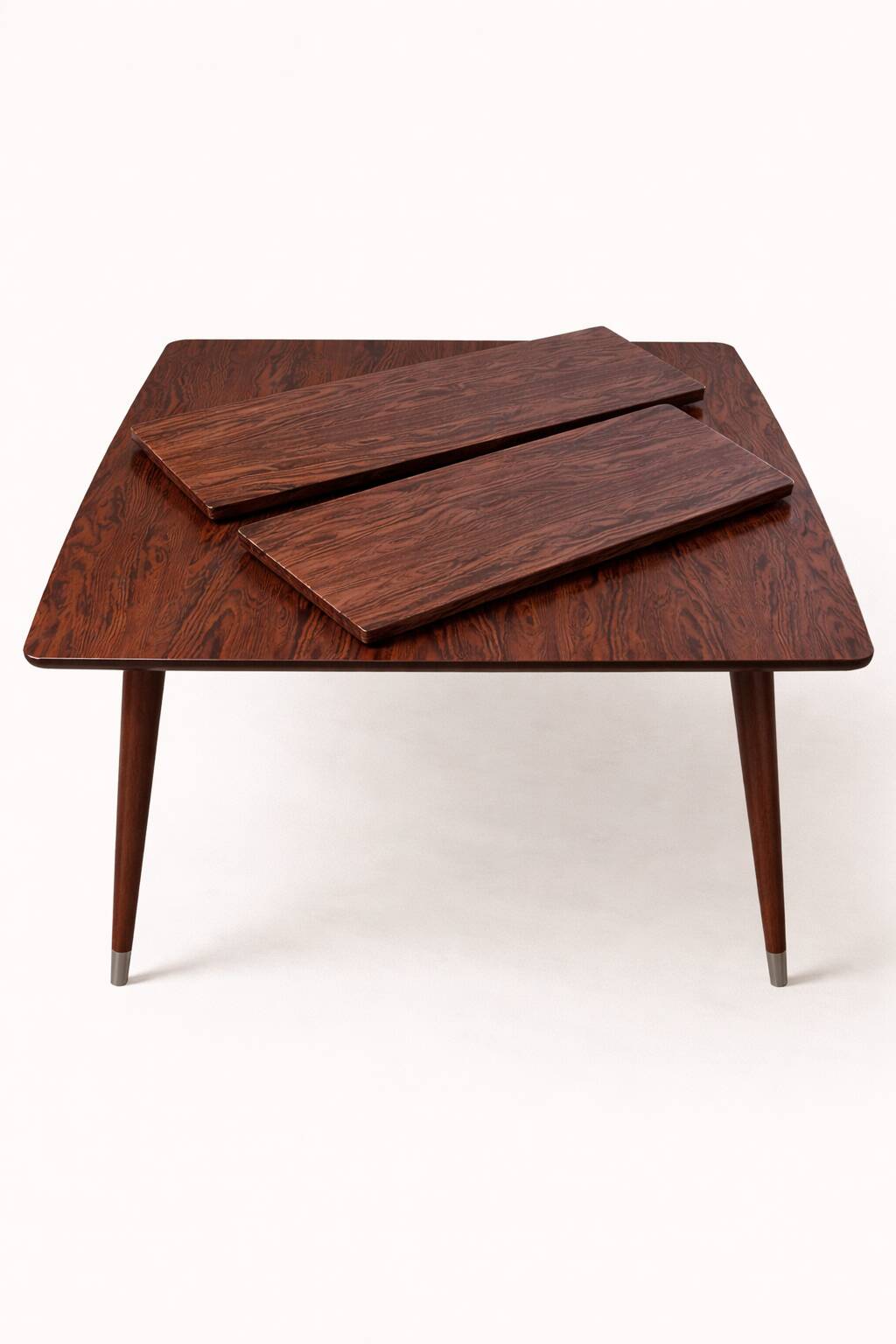 Vintage extendable table from the 1960s in formica with a Scandinavian rosewood effect.