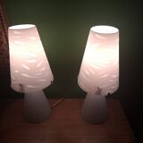 2 lampes de chevets Murano , Luce