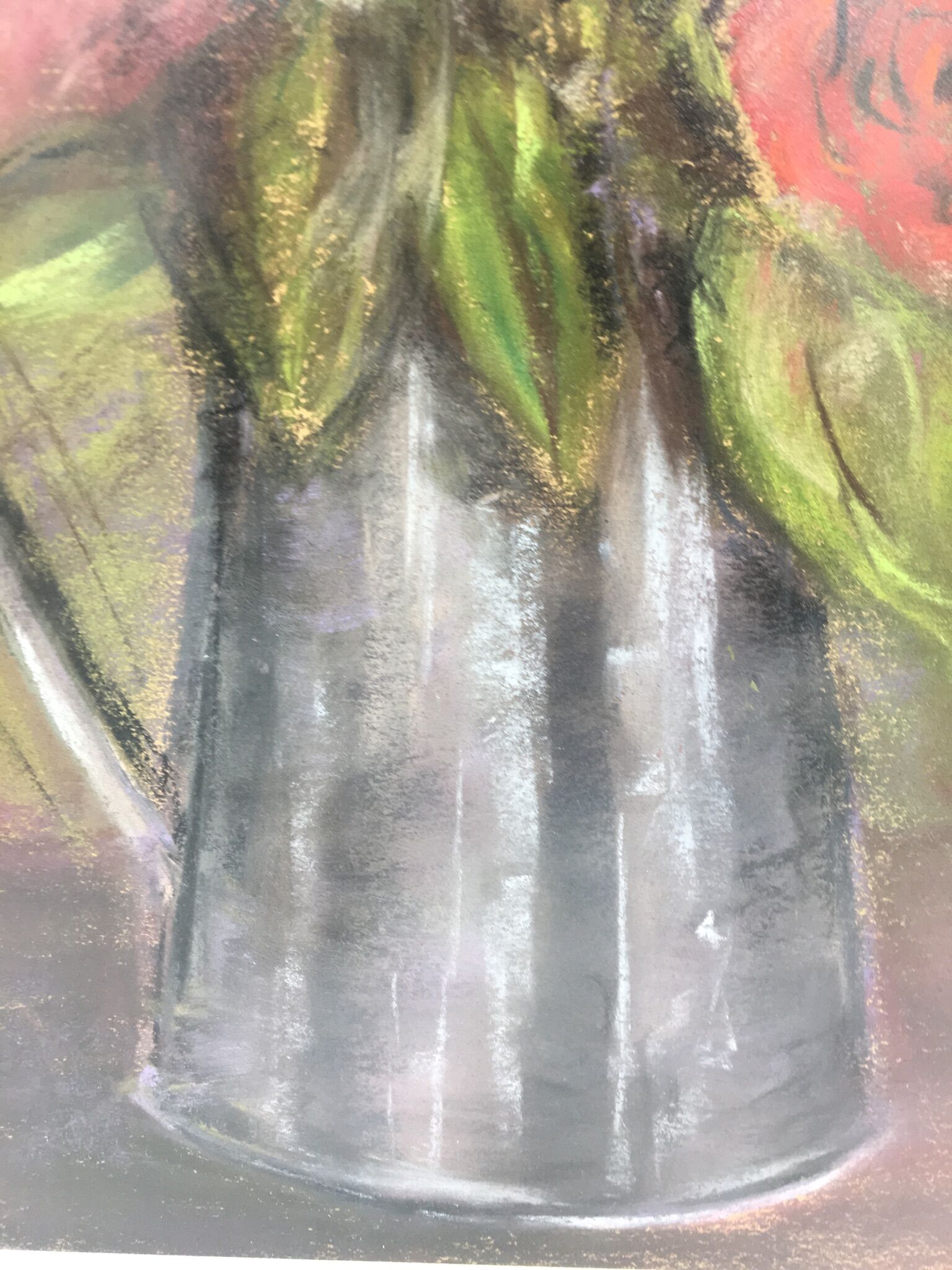 Table bouquet of peonies and wildflowers, years 70