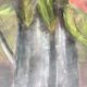 Tableau bouquet de pivoines et fleurs sauvages, années 70