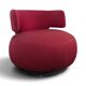 Roche Bobois swivel chair in red fabric with 2000s patterns.