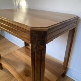 Art Deco side table in solid walnut – restored antique furniture