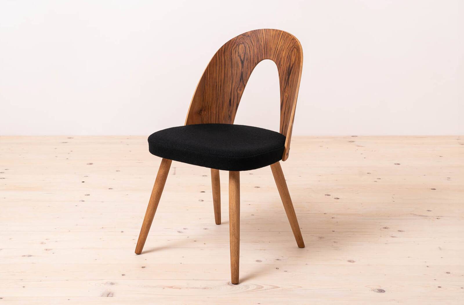 Set of 4 Mid Century Dining Chairs by A.Šuman, Reupholstered in KVADRAT