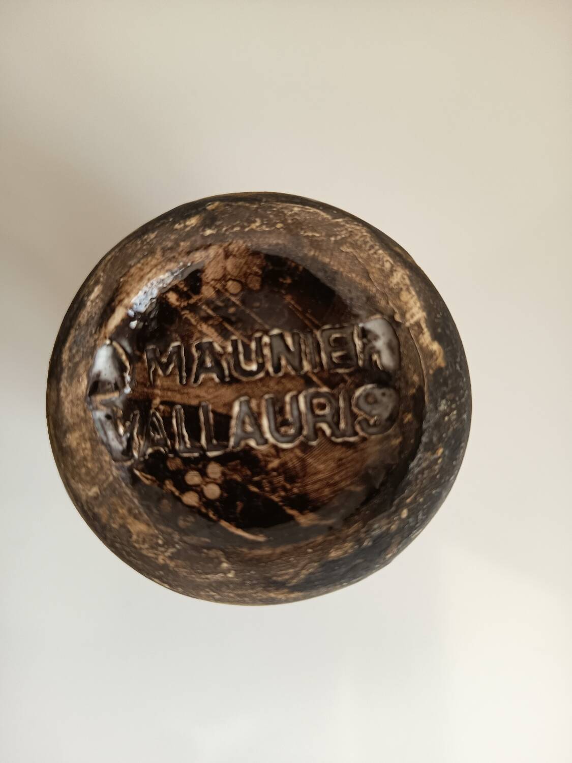 Vase Alain Maunier Vallauris 1950s 60s geometric turquoise decoration