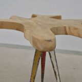 Teak tripod flower table