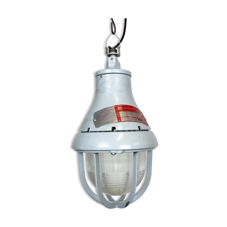 Lumière industrielle grise antidéflagrante de Crouse-Hinds, années 1970