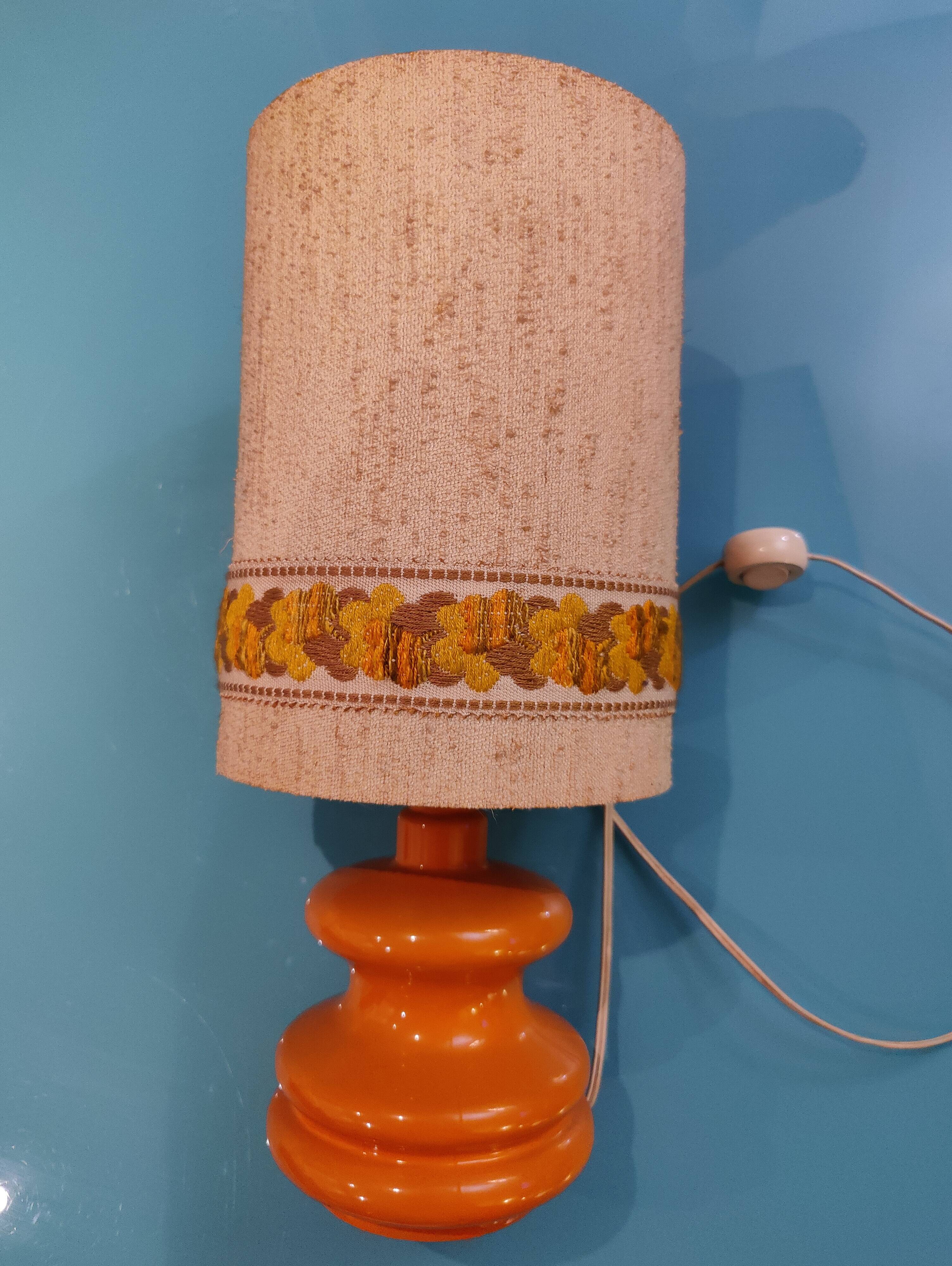 Vintage orange lamp from the 70s