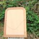 Vintage champagne gold wooden mirror – Louis-Philippe style – 86 × 62 cm