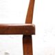 Vintage brutalist wooden T chair