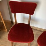 2 red chairs