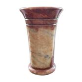 Pink marble vase in Art Deco style