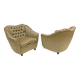 Pair of Gio Ponti style Mid-Century Modern Curved Armchairs, 1940s