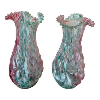 Pair of Clichy vases