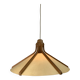 Suspension vintage en teck et perkament par Temde Leuchten, 1970