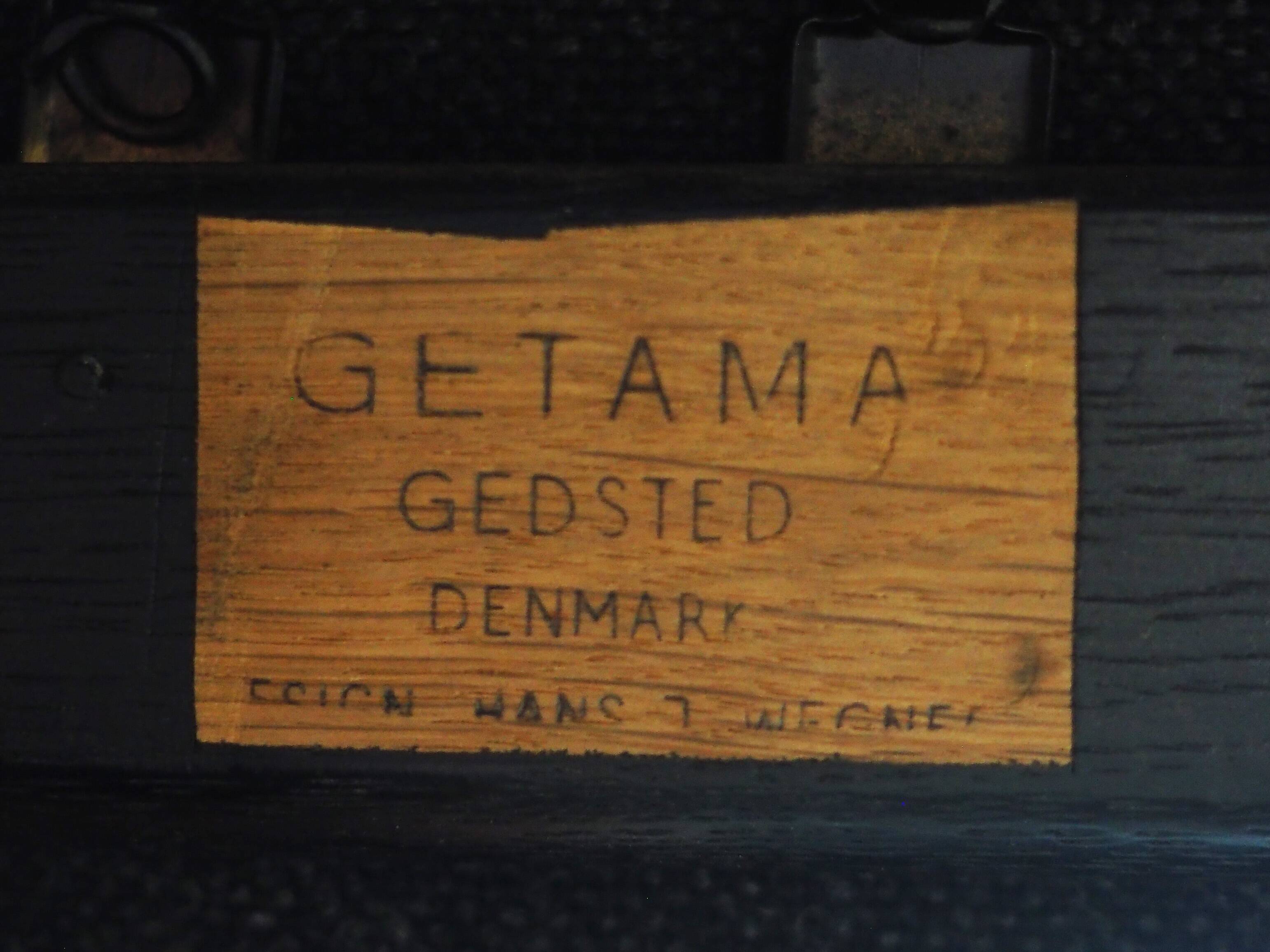 Canapé en chêne, design danois, années 1960, designer : Hans. J. Wegner, réalisation : Getama