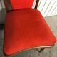 Suite de 6 chaises vintages scandinaves rouges