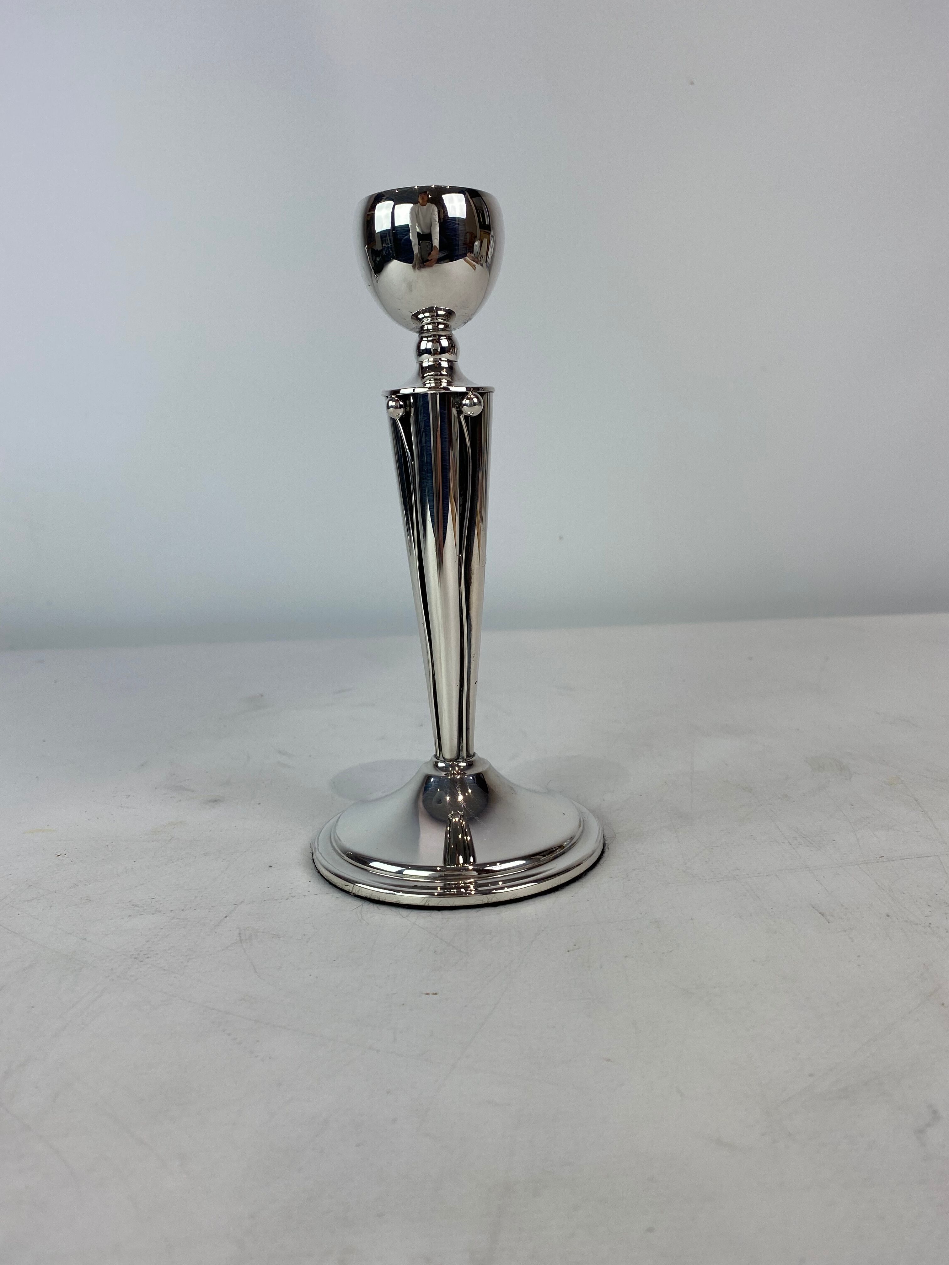 Set of candlesticks of hallmarked silver, 1920s