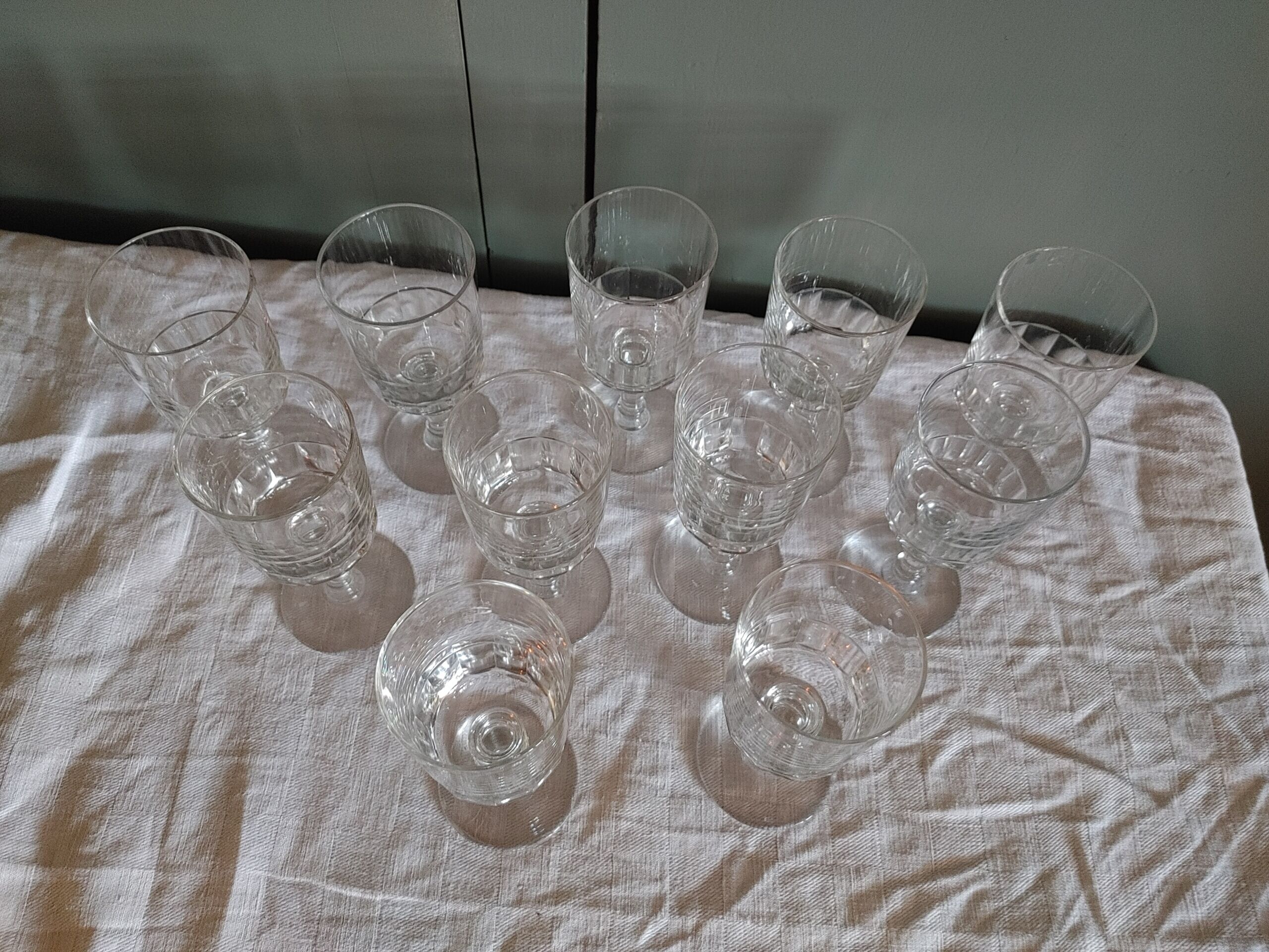 Set of 11 wine glasses Meisenthal XIXth