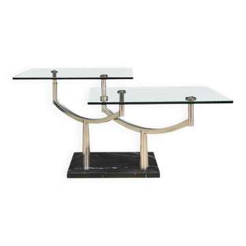 Table basse en métal, design danois, années 1990, production : Danemark