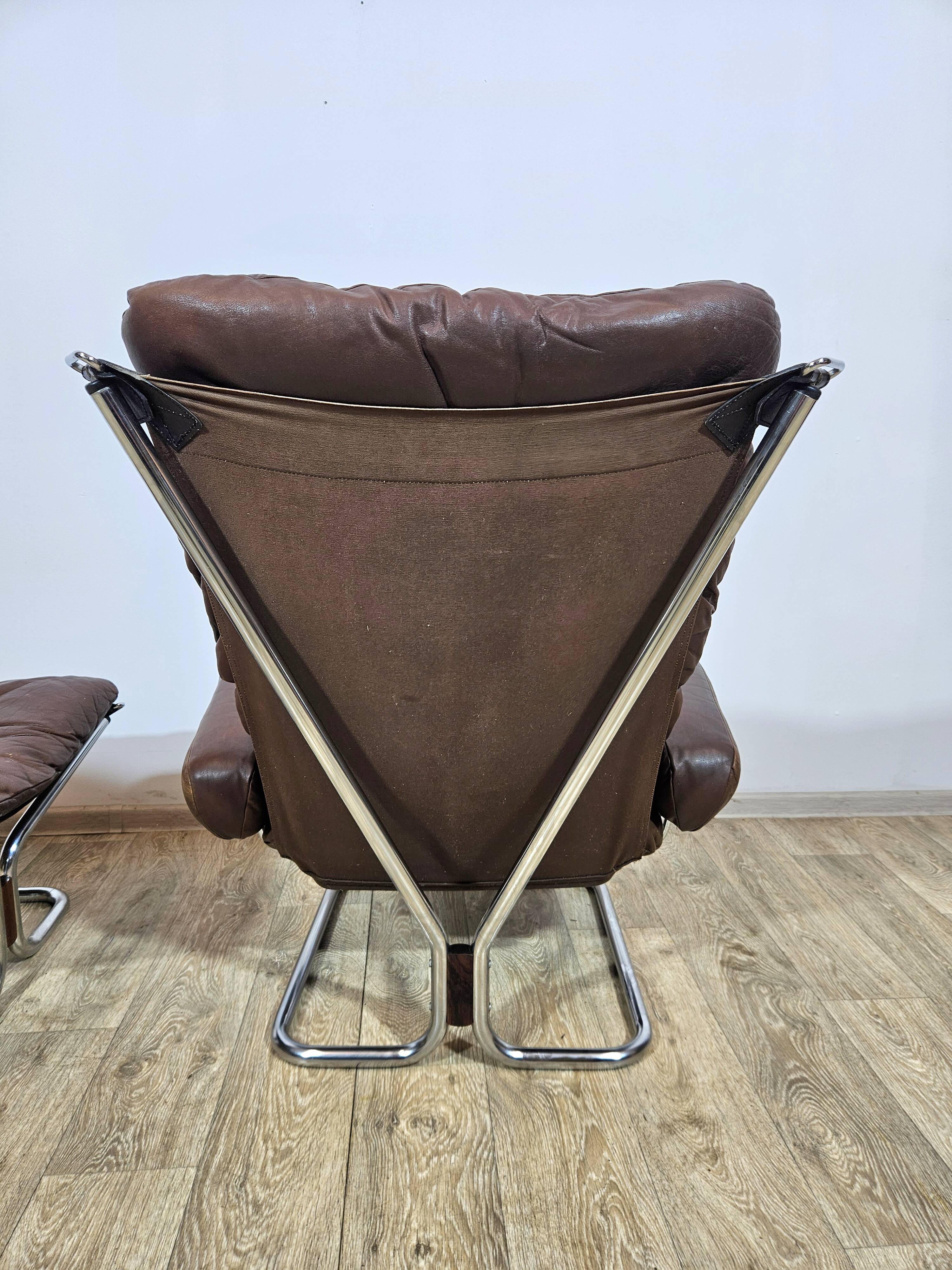 Armchair with footstool, Westnofa, "Wing Chair and foot stool", designed by