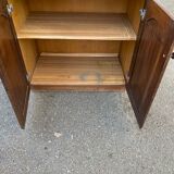 Vintage dark wood buffet with 2 doors, 80cm