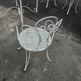 Old wrought iron garden furniture