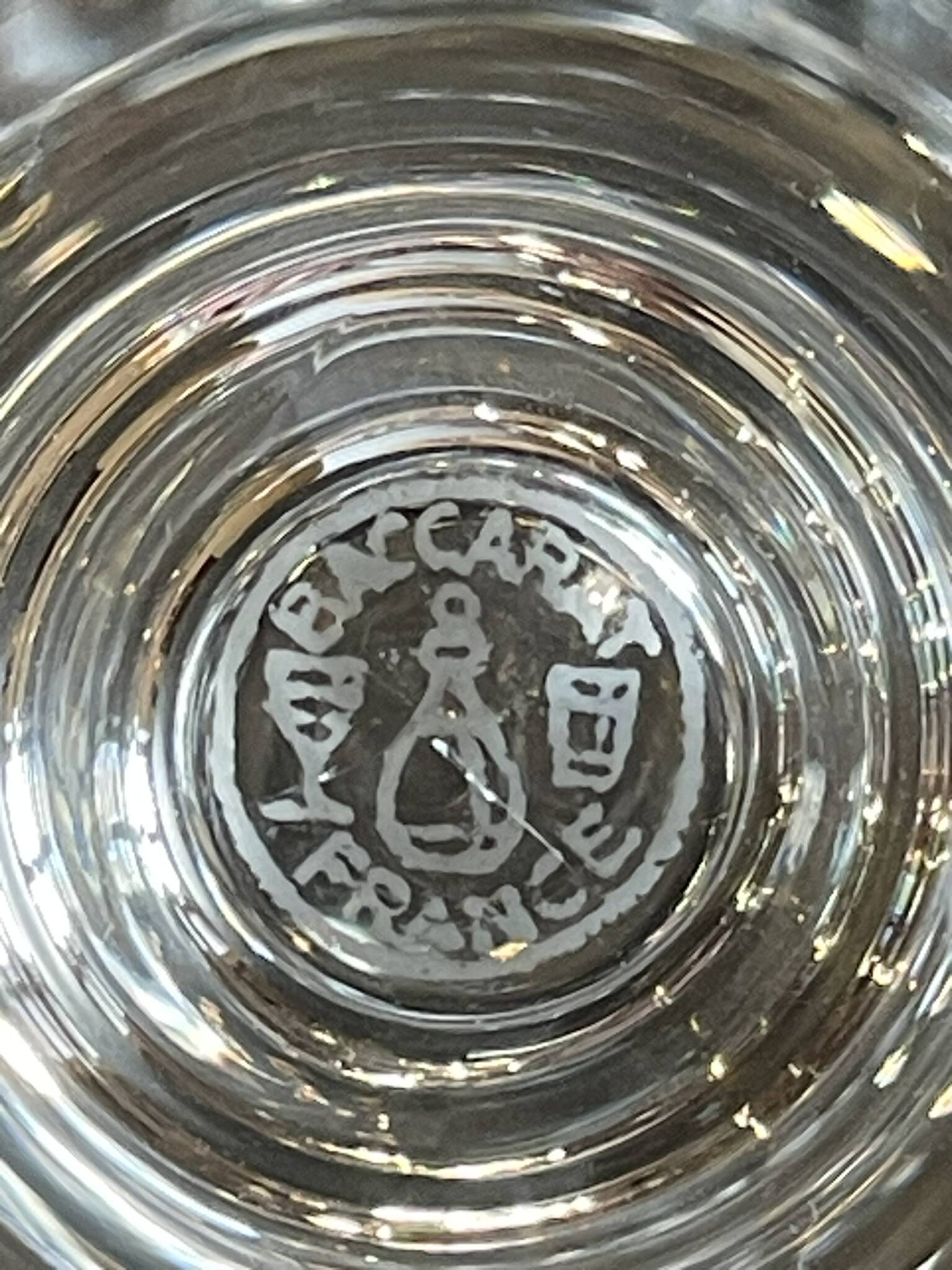 4 Baccarat crystal glasses