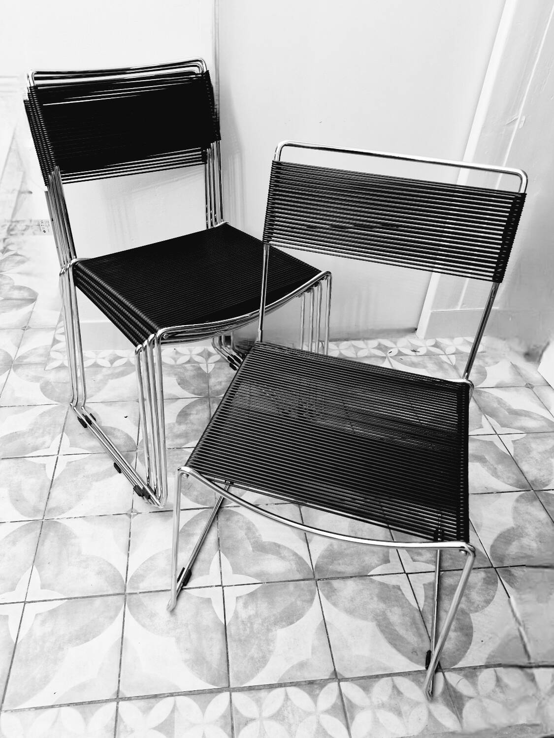 Set of 5 spaghetti chairs by giandomenico belotti for alias vintage 1980