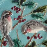 Sarreguemines Birds Barbotine Plate