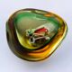 Green and yellow Sommerso empty pocket by Seguso, Murano glass, Italy, 1970