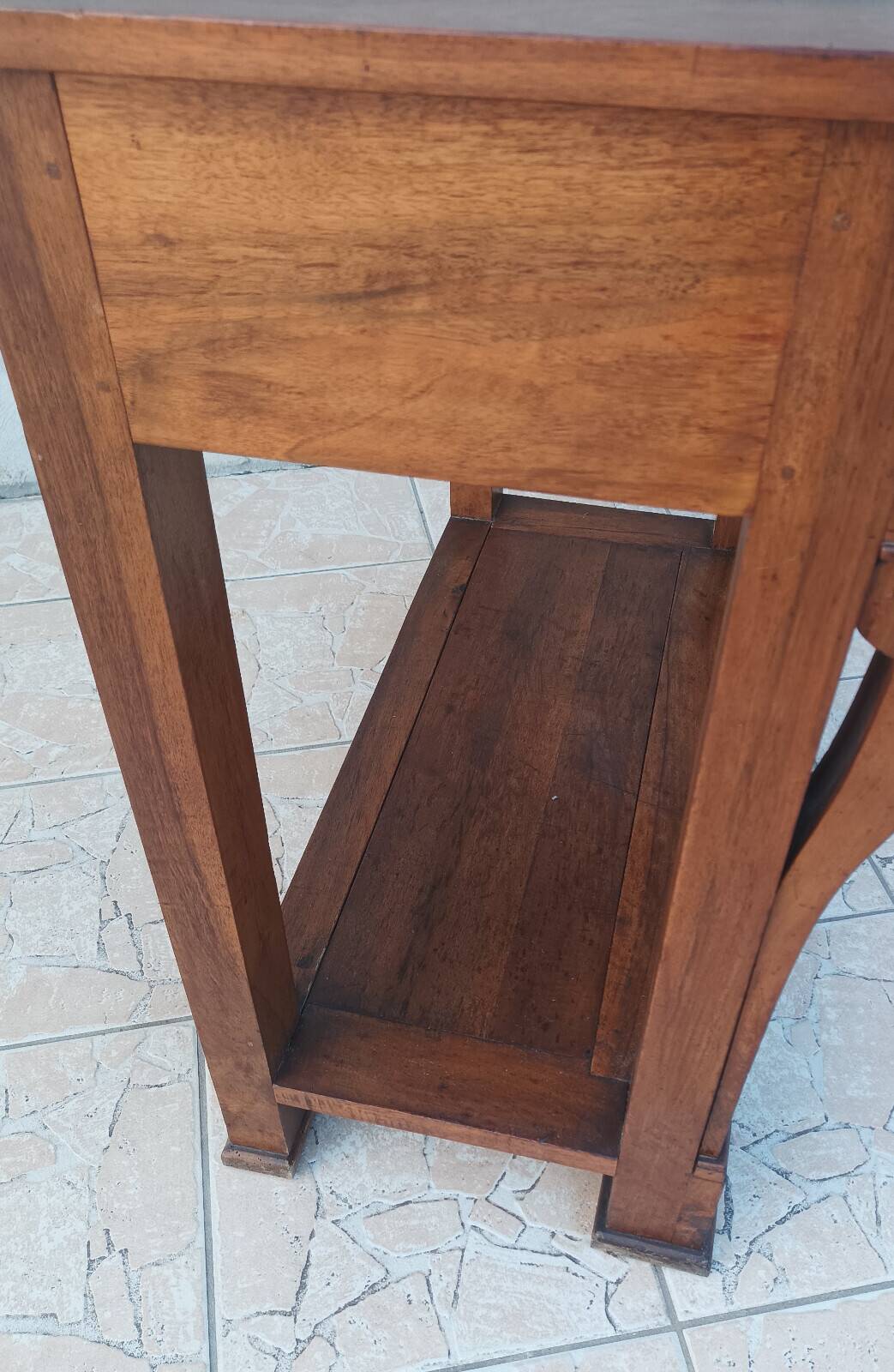 Walnut console restoration