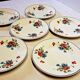 6 flat plates from Salins les Bains, "Poppies" pattern, in very good condition