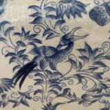 Cracked ceramic tulip vase circa 1980