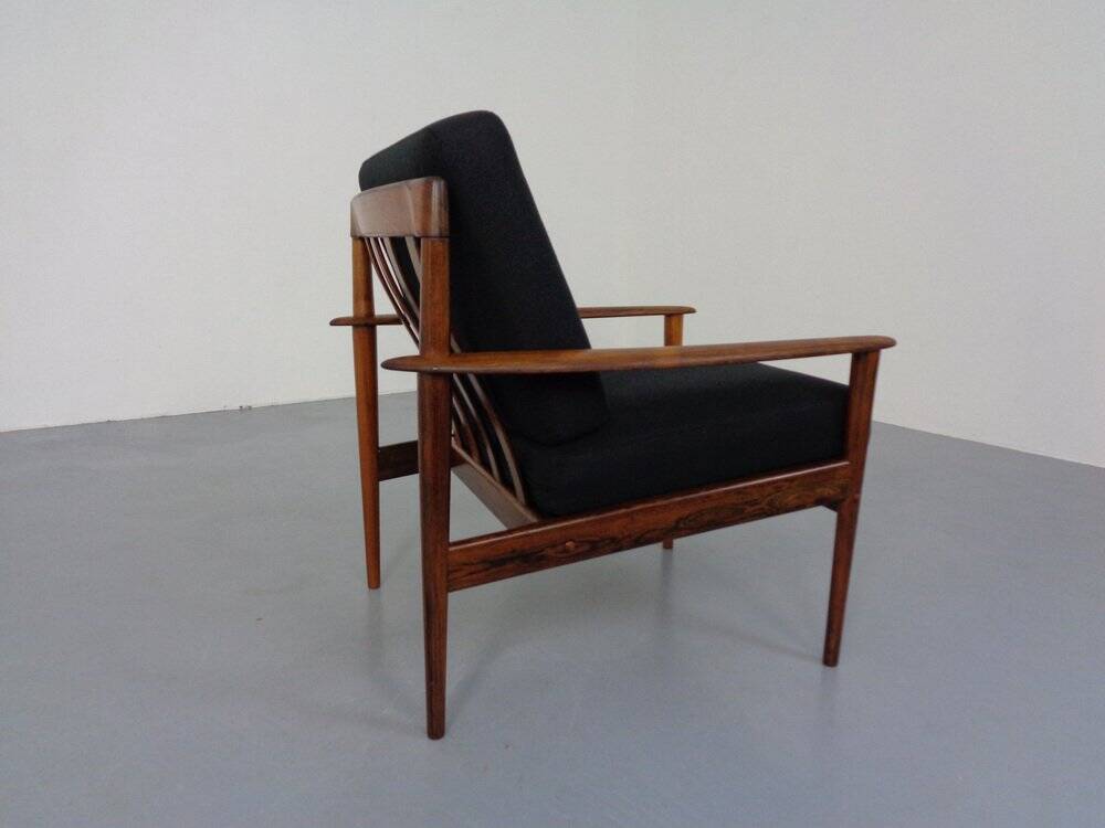 Danish Model 56 Armchair in Rosewood by Grete Jalk for Poul Jeppesen, 1960s