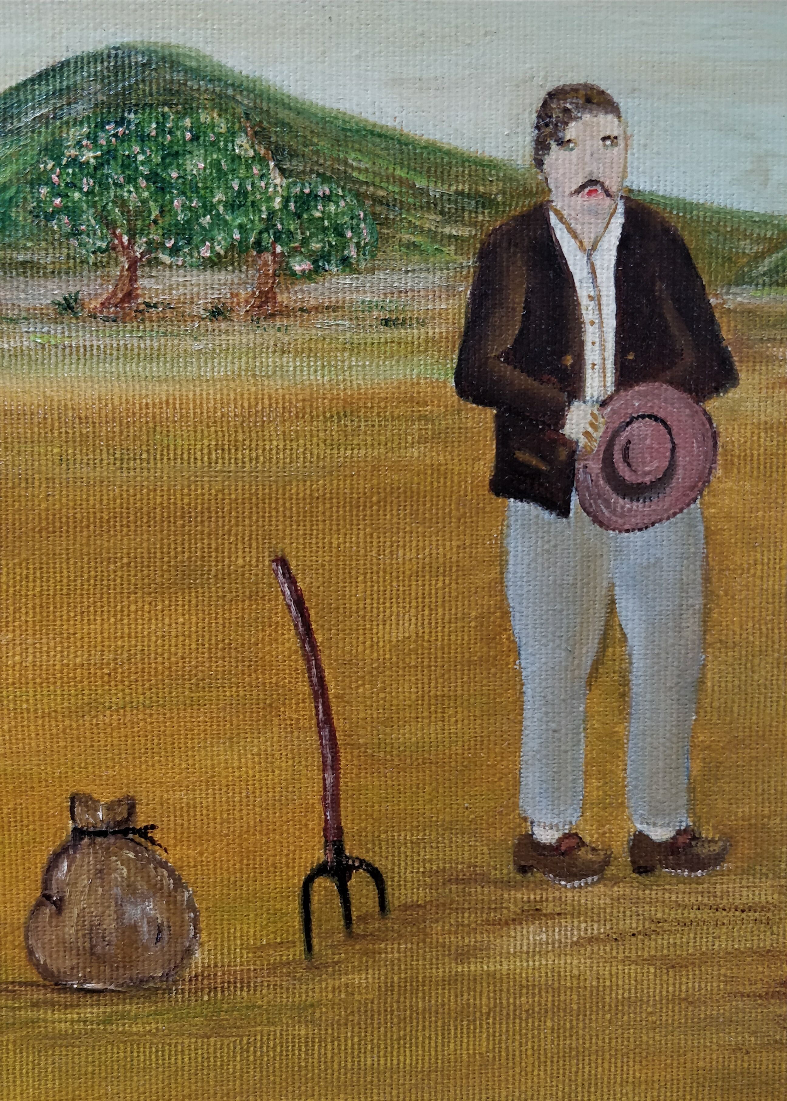 Naïve painting the Angelus