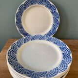 Series of 9 flat plates Saint Amand Les Eaux MDL Orcerame